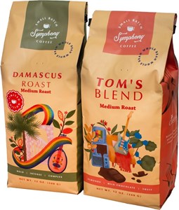 Buy Small Batch Coffee - Whole Bean Tom's Blend & Damascus Roast Online: