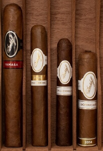 Buy Davidoff Dark Brand Sampler Online at Small Batch: This sampler features four cigars from Davidoff that tend towards the darker side of the flavor spectrum, featuring the Davidoff Millenium Series, 702 Aniversario Series, Davidoff Yamasa, and the Dominicana robusto.