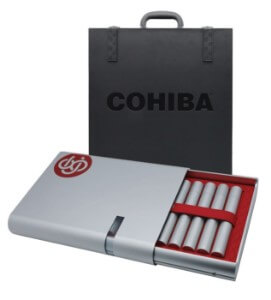 Buy COHIBA C8 Online: The C8 by Cohiba is a masterpiece of a cigar, utilizing tobaccos from 1995-2014 from six countries. This special tobacco was aged in Royal Palm bark tercios before being finished in Sherry casks. Only 50 boxes were produced
