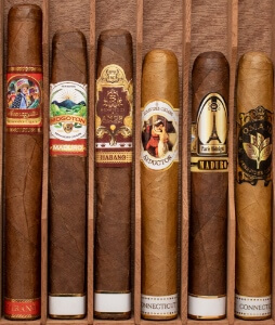 Buy Benavides Brand Sampler Online:  This sampler features six cigars from the benevides cigar company