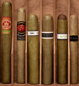 Buy Wrapper Series Candela Sampler Online:  This sampler features five cigars made with Candela wrappers of different variations.