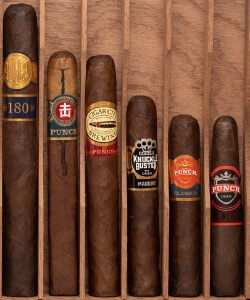 Buy Punch Brand Sampler Online:  This sampler features six cigars from Punch Cigars that perfectly represent what the brand has to offer.