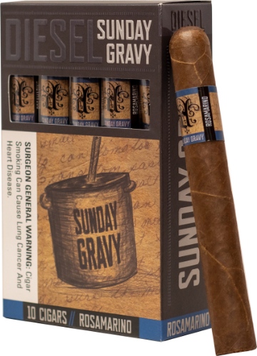 Buy Diesel Sunday Gravy Rosamarino Online: One of the newest releases from Diesel Cigars, this ultra-affordable cigar is packed full of flavor, perfect for a lazy Sunday afternoon.