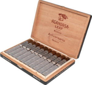 Buy Aganorsa Leaf Aniversario Maduro Gran Toro Online: this limited edition Miami made Casa Fernandez features a shade grown maduro wrapper over both Nicaraguan binder and fillers.