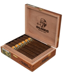 Buy Olmec Claro Corona Gorda by Foundation Cigars Online: Foundation Cigar Co. has released a brand new line called Olmec that the company describes as a tribute to Mexico and its ancient Mesoamerican people, which inhabited the San Andrés Valley in Veracruz, where cigar tobacco is grown
