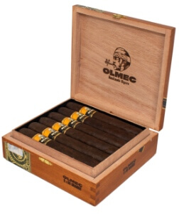 Buy Olmec Maduro Grandes by Foundation Cigars Online: Foundation Cigar Co. has released a brand new line called Olmec that the company describes as a tribute to Mexico and its ancient Mesoamerican people, which inhabited the San Andrés Valley in Veracruz, where cigar tobacco is grown