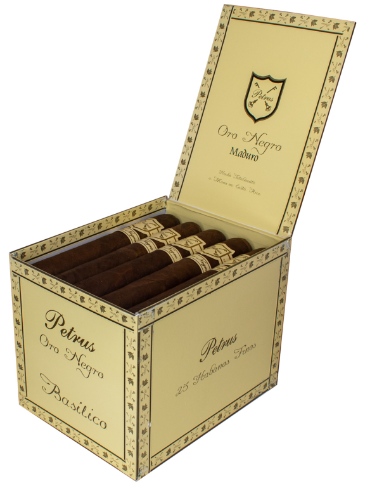 Buy Felipe Gregorio Petrus Oro Negro Basilico: "A rich maduro cigar with cedar wood, nutmeg and dark chocolate notes, slowly evolves to a smooth but rich smoke."
