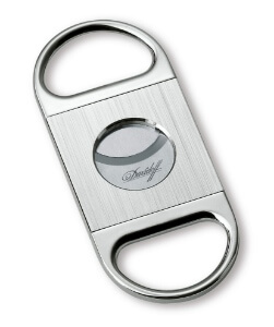 Buy Davidoff Double Blade Cutter Brushed Stainless Steel Online at Small Batch Cigar