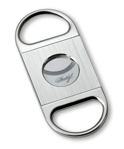 Buy Davidoff Double Blade Cutter Brushed Stainless Steel Online at Small Batch Cigar