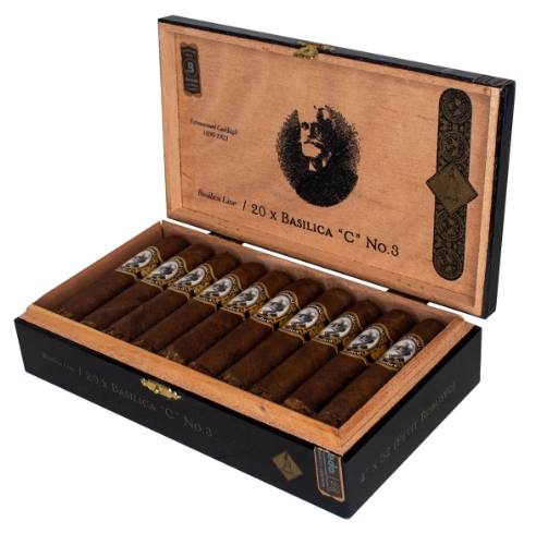 Buy Casdagli Basilica C#3 Petit Robusto Online: featuring a dark Ecuadorian Corojo this petite robusto features cocoa and chocolate notes with a balanced sweet Jalapa binder.