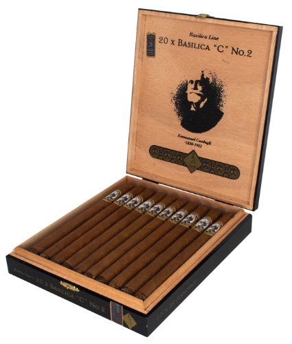 Buy Casdagli Basilica C#2 Lancero Online: using six different tobaccos, this lancero is complex and full of flavor, featuring flavors of cream and spice really showcases the Brazilian wrapper!