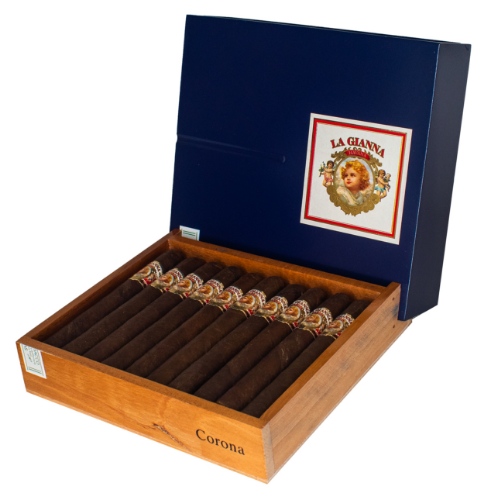 Buy La Gianna Corona Maduro Online at Small Batch Cigar: This 5 1/2 x 46 comes in a Maduro wrapper over Honduran binder and filler.