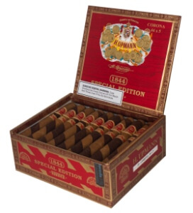 Buy H. Upmann 1844 Special Edition Barbier Corona Online: featuring a special barber pole inspired wrapper, with a blend of nicaraguan and indonesian tobaccos inside!