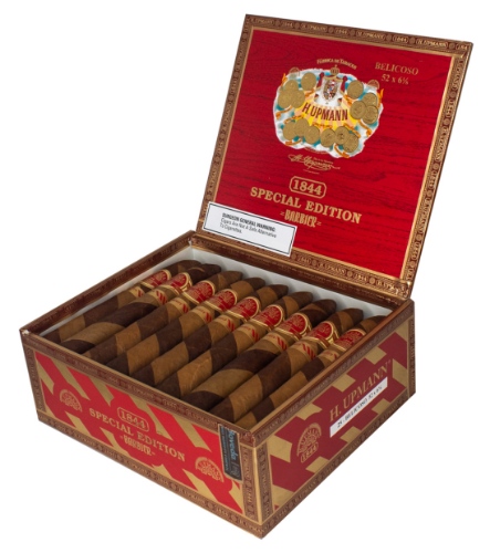 Buy H. Upmann 1844 Special Edition Barbier Belicoso Online: featuring a special barber pole inspired wrapper, with a blend of nicaraguan and indonesian tobaccos inside!