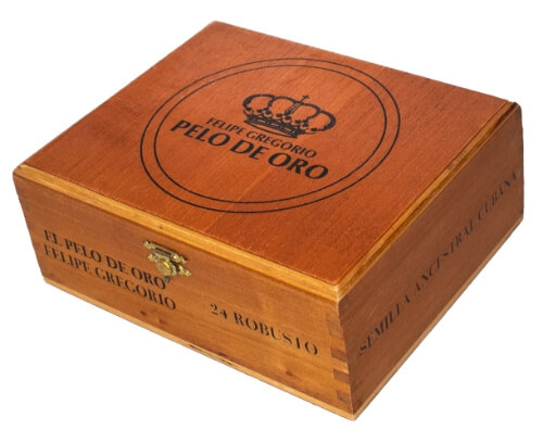 Buy Felipe Gregorio Pelo de Oro Robusto: A truly satisfying combination of almond, sea salt and butterscotch deliver a sweet and salty sensation, The Ancestral Cuban Seed tobacco used in it its blend brings back the aromas of Cuban cigars of years past.