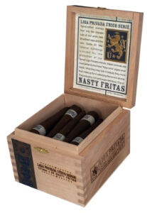 Buy Liga Privada Unico Nasty Fritas Online: The Nasty Fritas comes in a very unique conical vitola and uses a Connecticut Broadleaf Oscuro wrapper over a Brazilian Mata Fina binder.