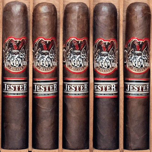 Buy Viva La Vida Jester  Online: The newest release from AJ Fernandez, this Nicaraguan puro features tobacco from four of AJ Fernandez' oldest farms.