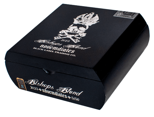 Buy Bishops Blend Novemdiales Robusto by Black Label Trading Co Online: a blend of American, Nicraguan, Pennsylvania and Connecticut tobaccos the Bishops blend is designed to highlight broadleaf tobacco.