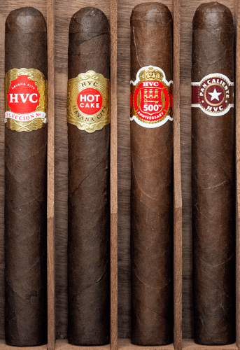 Buy HVC Corona Sampler Online: This HVC sampler features four different corona HVC cigars. If your looking to try HVC cigars look no further!