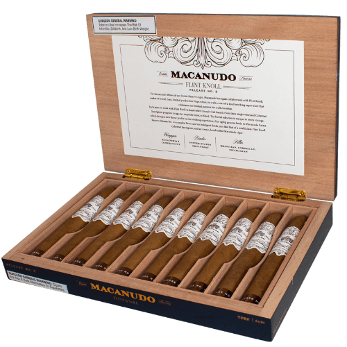 Buy Macanudo Estate Reserve Flint Knoll Release No.2 Toro Online at Small Batch Cigar: Featuring an Ecuadorian Connecticut Shade wrapper to give this Macanudo a creamy, slightly nutty taste.