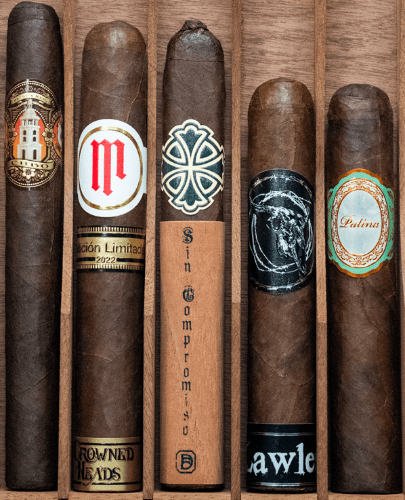 Buy Tasting Notes Chocolate Sampler Online: Featuring chocolate dominant cigars from Dissident Cigars, Dunbarton Tobacco & Trust, Caldwell Cigar Co., Patina Cigars, and Dapper Cigar Co.