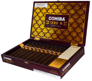 Buy Cohiba Serie M Reserva Roja Online: The newest size in the critically acclaimed Cohiba Serie M line, this Reserva Roja was rolled in Miami's own El Titan de Bronze.
