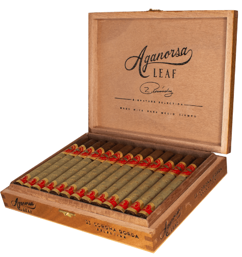 Buy Aganorsa Leaf Signature Selection Corona Gorda Online: a Nicaraguan puro featuring the prized medio tiempo blended by Max Fernandez is a cigar is one you will not want to miss!