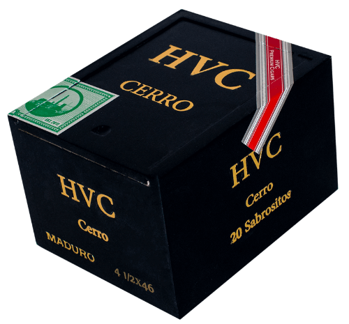 Buy HVC Cerro Maduro Corona Online: HVC Cerro paid tribute to one of the oldest neighborhoods in Havana, El Cerro. The blend of Cerro was made with a combination of the finest leaves from Jalapa and Estelí. HVC Cerro uses 3 years aged tobacco.