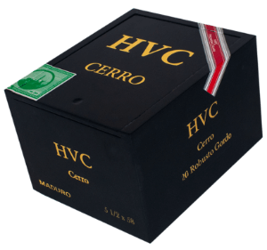 Buy HVC Cerro Maduro Robusto Gordo Online: HVC Cerro paid tribute to one of the oldest neighborhoods in Havana, El Cerro. The blend of Cerro was made with a combination of the finest leaves from Jalapa and Estelí. HVC Cerro uses 3 years aged tobacco.