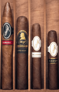 Buy Davidoff Dark Brand Sampler Online at Small Batch: This sampler features five cigars from Davidoff that tend towards the darker side of the flavor spectrum, featuring the Davidoff Millenium Series, 702 Aniversario Series, Davidoff Yamasa, the Late Hour Chef and the Dominicana petite robusto.