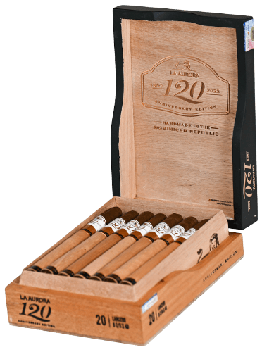 Buy La Aurora 120 Anniversary Lancero Online at Small Batch Cigar