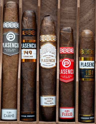 Buy the Plasencia Brand Sampler Online at Small Batch Cigar: This five pack features a variety of cigars from the Plasencia line of cigars.